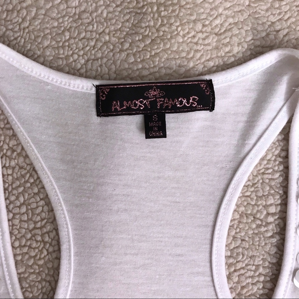 Almost Famous Sequined Racerback Tank Small - Picture 3 of 5